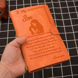 Engraved PU Leather Journal Gift for Son Daughter Dad Mom
