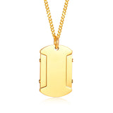 Medical Alarm ID Sign Pendant Stainless Steel Necklace