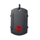 Medical Alarm ID Sign Pendant Stainless Steel Necklace
