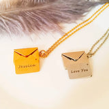 Engraved Letter Pendant Necklace for Women