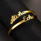 Personalized Couples Name Steel Silver Bracelets Women Bangle