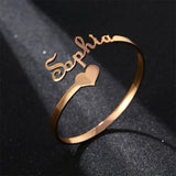 Customizable Love Name Silver Bracelet for Women