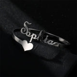 Customizable Love Name Silver Bracelet for Women