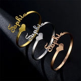 Customizable Love Name Silver Bracelet for Women