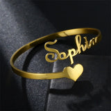 Customizable Love Name Silver Bracelet for Women