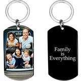 Personalized Photo Multi-Shape Keychain Stainless Steel Key Ring