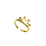 Crown Name Ring Open Ring Jewelry Gift