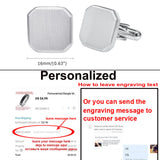 Personalized Engraved Cufflink, Wedding Jewelry Gift