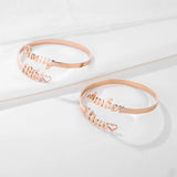 Customized Double Name Heart Bracelet for Couple
