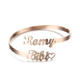 Customized Double Name Heart Bracelet for Couple