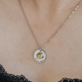 Personalized Baby Name Pendant Necklace with Birthstone Gemstone