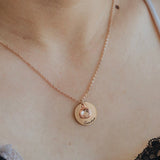 Personalized Baby Name Pendant Necklace with Birthstone Gemstone