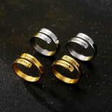 Custom Stainless Steel Name Rings for Couples