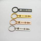 Personalized Sound Wave Keychain Stainless Steel Name Text Llaveros