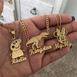 Personalized Name Picture Pendant Stainless Steel Necklace