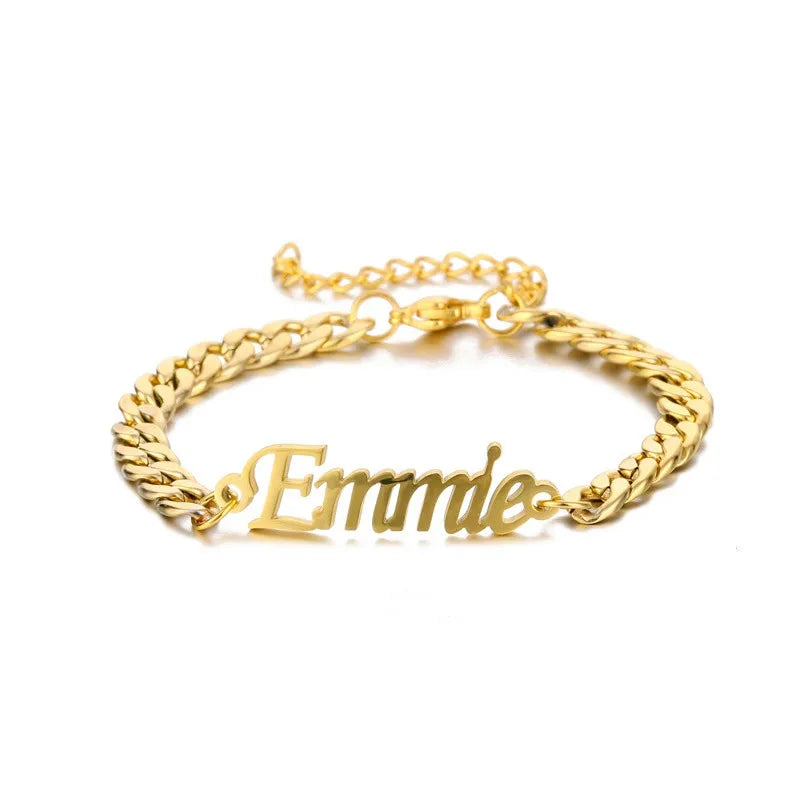 Custom Stainless Steel Cuban Name Bracelet for Men Women