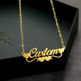 Custom Stainless Steel Name Necklace Heart Pendant Jewelry