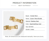 Custom Stainless Steel Shoe Buckle Sneaker Label