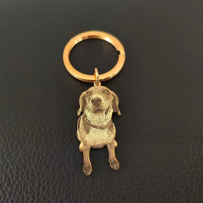 Pet Necklace Keychain Three Colors Family Gift