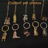 Pet Necklace Keychain Three Colors Family Gift