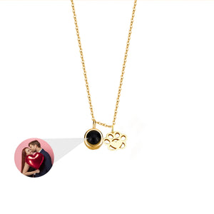 Dog Paws Projection Necklace Pendant Jewelry For Lover Girlfriend