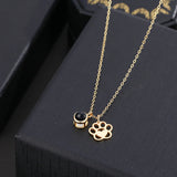 Dog Paws Projection Necklace Pendant Jewelry For Lover Girlfriend