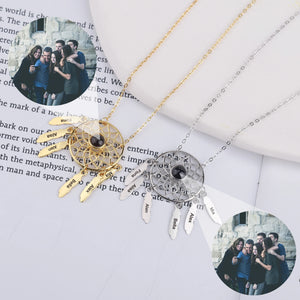 Custom Dream Catcher Pendant Necklace with Personalized Family Picture