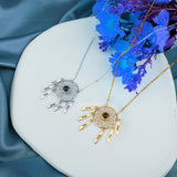 Custom Dream Catcher Pendant Necklace with Personalized Family Picture