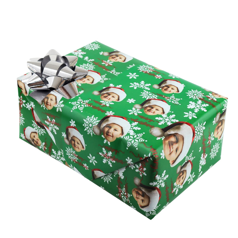 2023 DIY Green Christmas Wrapping Paper Supplies