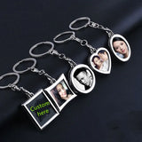 Personalized Photo Keychain Engraved Image Keyring for Family Members