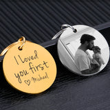 Custom Name Stainless Steel Keychain, Newborn Boys Girls Anniversary Keyring
