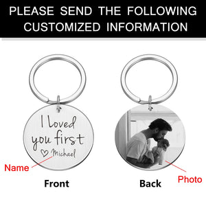 Custom Name Stainless Steel Keychain, Newborn Boys Girls Anniversary Keyring