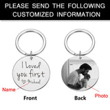 Custom Name Stainless Steel Keychain, Newborn Boys Girls Anniversary Keyring