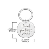 Custom Name Stainless Steel Keychain, Newborn Boys Girls Anniversary Keyring