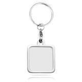 Silver Heart-Shaped Photo Keychain for Mothers