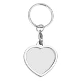Silver Heart-Shaped Photo Keychain for Mothers