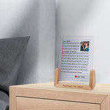 Personalized Love Letter Wood Frame - Custom Message for Couple Anniversary