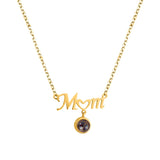 925 Silver Necklace Picture 100 Languages MOM Pendant