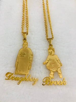 Custom Pet Cartoon Picture Name Necklace - Personalized Stainless Steel Jewelry