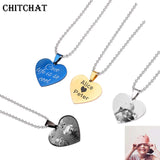 Personalised Heart Pendant Name Necklace Stainless Steel