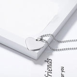 Personalised Heart Pendant Name Necklace Stainless Steel