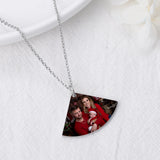 Photo Necklace Pendant Stainless Steel Image Jewelry Couples Memorial Gift