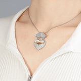 Personalized Photo Heart Necklace Stainless Steel Couple Anniversary Gift