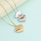 Photo Necklace Picture Heart Necklaces Personalized DIY Pendant Stainless Steel