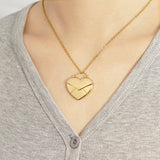 Photo Necklace Picture Heart Necklaces Personalized DIY Pendant Stainless Steel