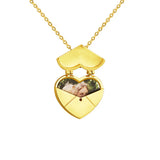 Photo Necklace Picture Heart Necklaces Personalized DIY Pendant Stainless Steel