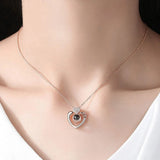 Photo Projection Necklace Heart Charm Personalized Gift
