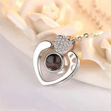 Photo Projection Necklace Heart Charm Personalized Gift
