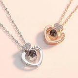Photo Projection Necklace Heart Charm Personalized Gift