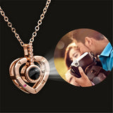 Photo Projection Necklace Custom Name Memory Jewelry